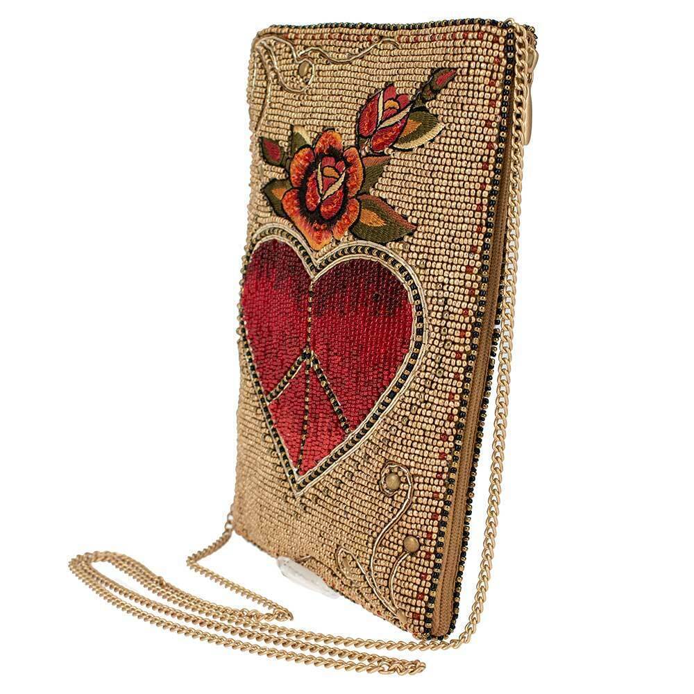Mary Frances Red and Gold Beaded Crossbody Bag - Picture 6 of 7